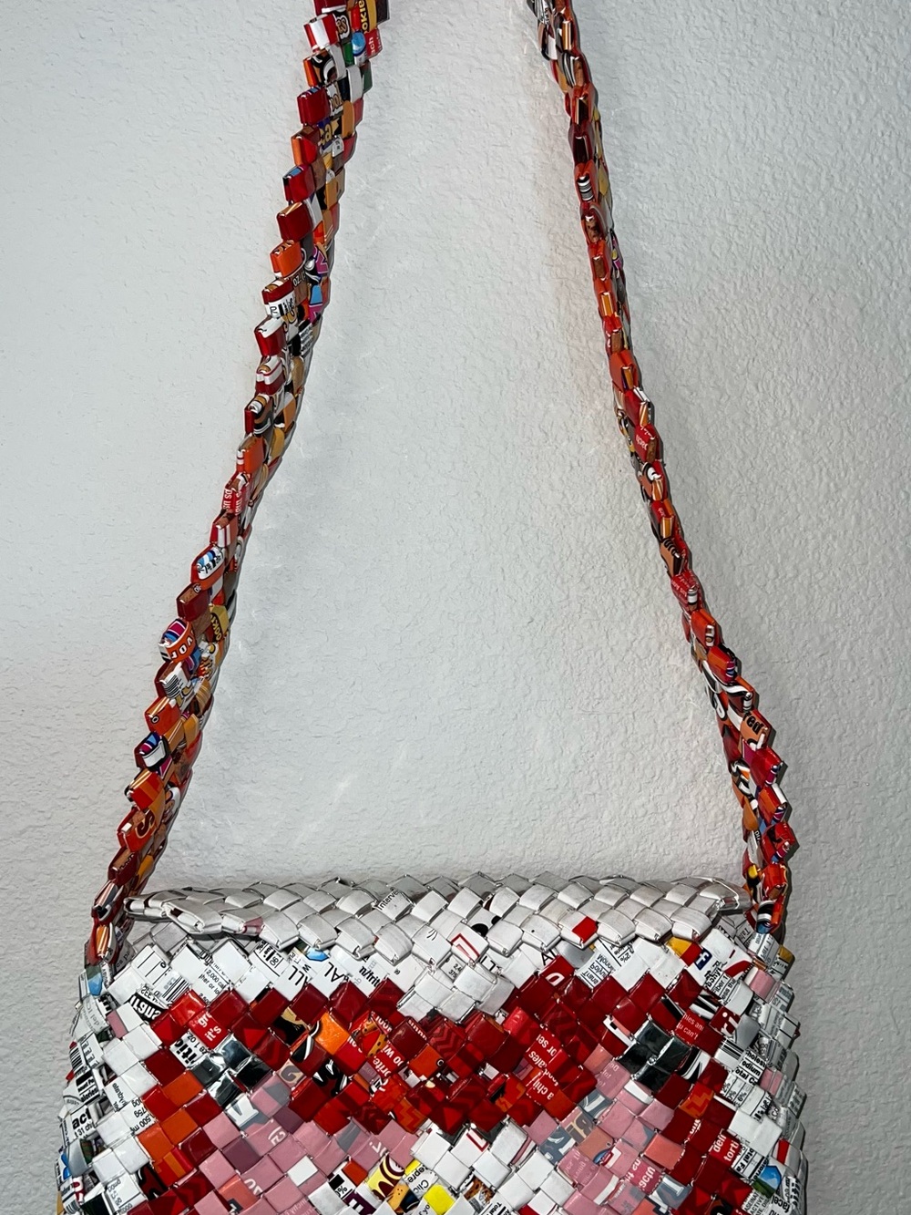 Handwoven recycled Chips Crossbody Bag